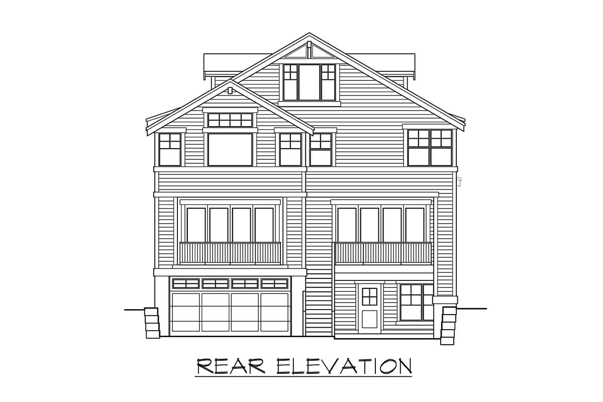 Plan 23729JD: Up To Eight Bedrooms and Four Levels - Image #28 - Craftsman, New American, Northwest, Shingle, Traditional