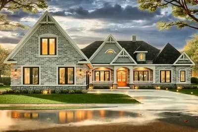 Traditional House Plan With Brick Exterior And Bonus Over Garage - 2474 Sq Ft