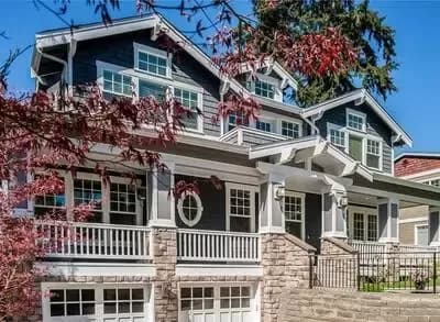 Three Level Shingle Style House Plan