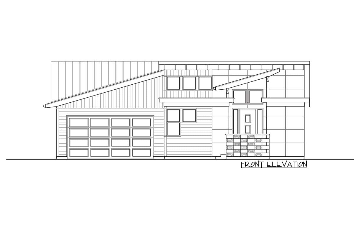 Plan 737015LVL: Angular Modern House Plan With 2 or 3 Beds - Image #4 - Contemporary, Modern, Northwest