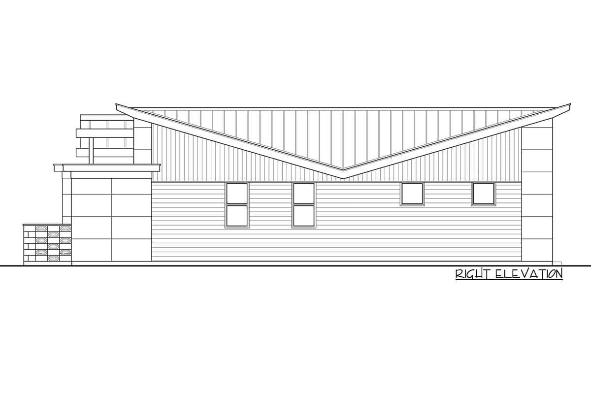 Plan 737015LVL: Angular Modern House Plan With 2 or 3 Beds - Image #7 - Contemporary, Modern, Northwest