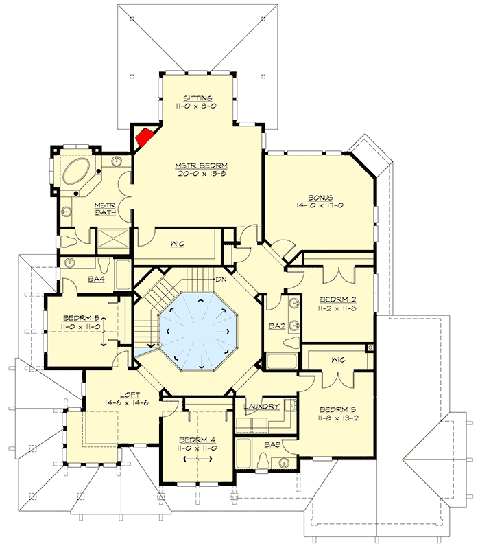 Plan 23740JD: Grand Craftsman House Plan - Floor Plan - 2nd Floor - Coastal, Craftsman, Northwest