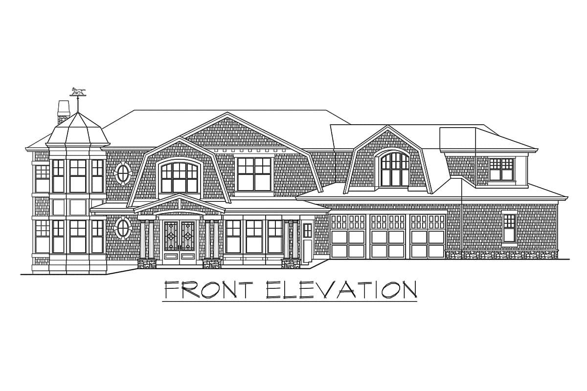 Plan 23756JD: Stunning Shingle Style House Plan with Home Theater Plus Bonus Room - Image #20 - Cape Cod, Coastal, Shingle, Traditional