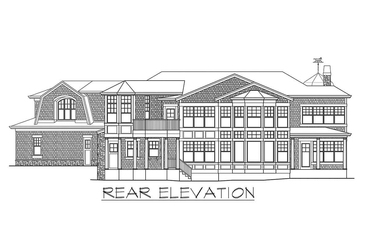 Plan 23756JD: Stunning Shingle Style House Plan with Home Theater Plus Bonus Room - Image #22 - Cape Cod, Coastal, Shingle, Traditional