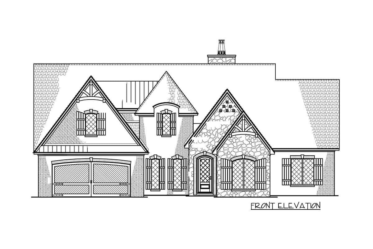 Plan 70575SND: Modern French Country House Plan With Optional Upstairs Game Room - 2352 Sq Ft - Image #40 - European, French Country, Traditional, Transitional