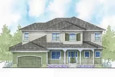 Two-Story House Plan With Open Great Room