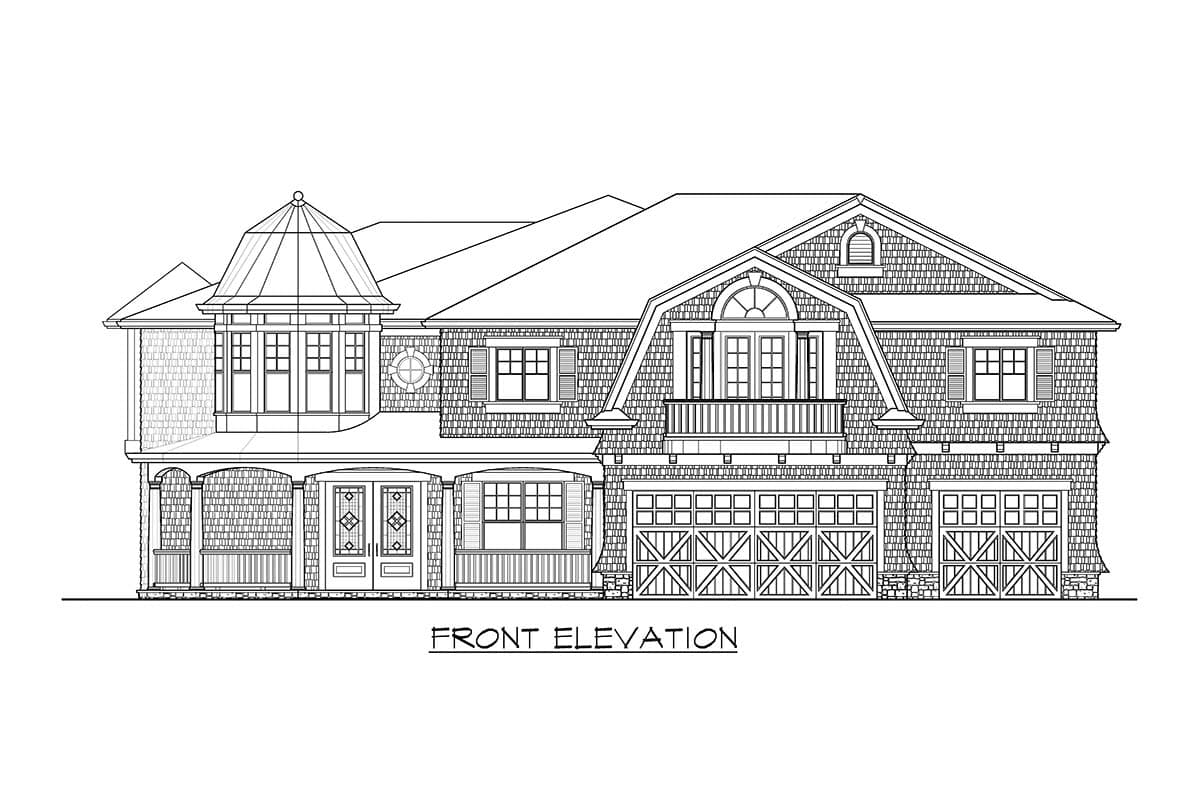 Plan 23753JD: Shingle Style House Plan with Turreted Sitting Room - Image #23 - Cape Cod, Shingle