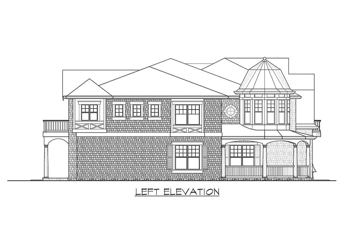 Plan 23753JD: Shingle Style House Plan with Turreted Sitting Room - Image #24 - Cape Cod, Shingle