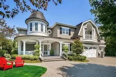 Shingle Style House Plan with Turreted Sitting Room