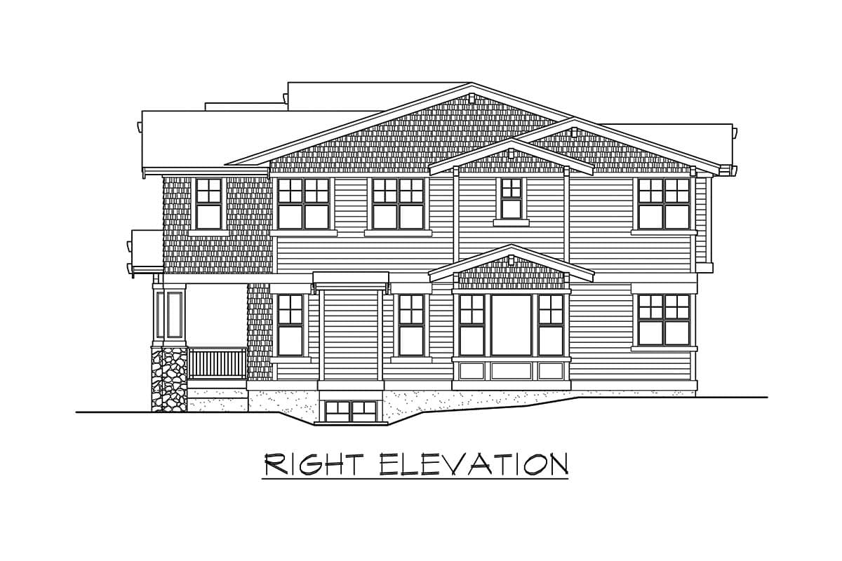 Plan 23748JD: Craftsman House Plan Perfect For A Front-Sloping Lot - Image #26 - Craftsman, New American, Northwest, Shingle