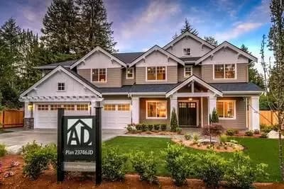 Modern Craftsman House Plan With 2-Story Great Room
