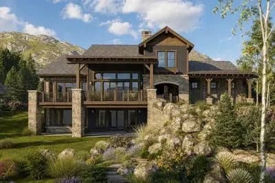 Rugged Craftsman Retreat Ideal For A Front Sloping Lot - 2357 Sq Ft