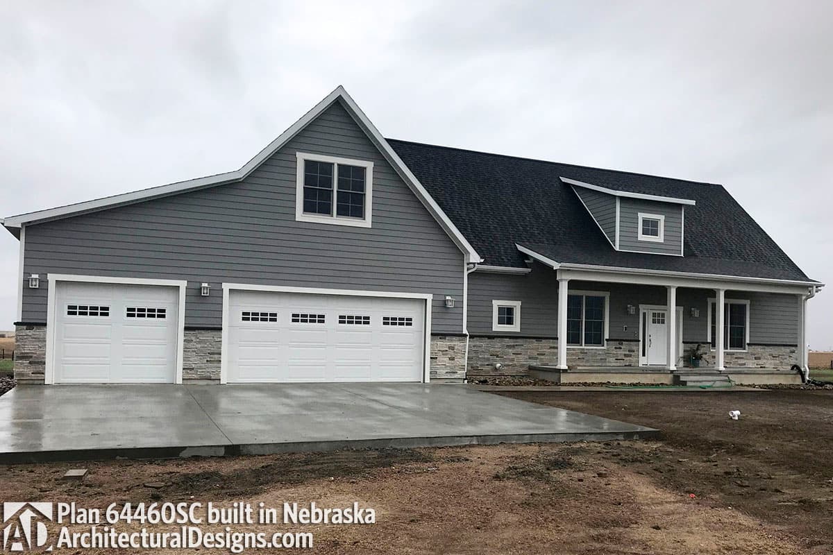 build gallery item - House Plan 64460SC comes to life in Nebraska