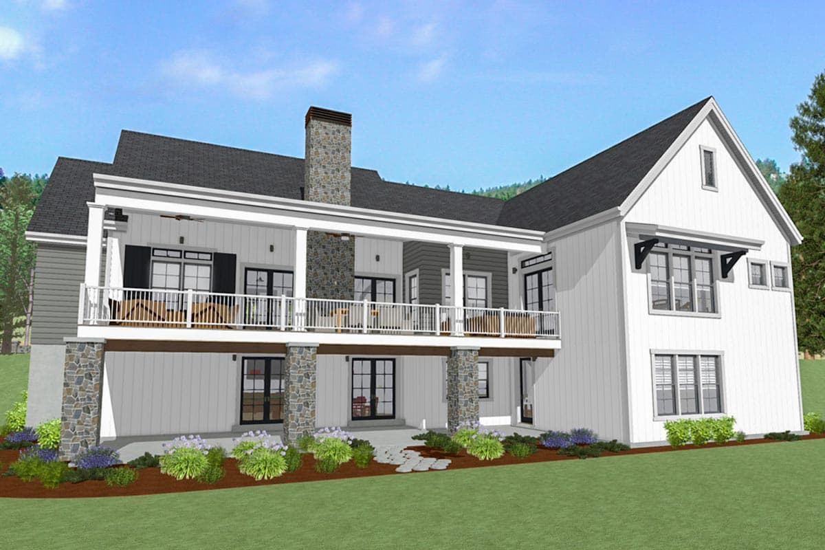 Plan 64460SC: Country Farmhouse with Exterior Options and Optional Finished Lower Level - Image #7 - Country, Farmhouse, Modern Farmhouse
