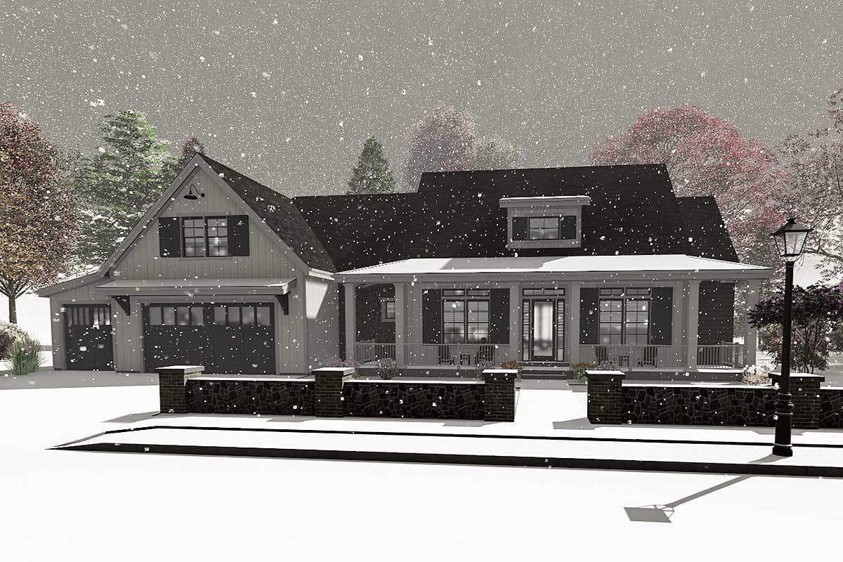 Plan 64460SC: Country Farmhouse with Exterior Options and Optional Finished Lower Level - Image #8 - Country, Farmhouse, Modern Farmhouse