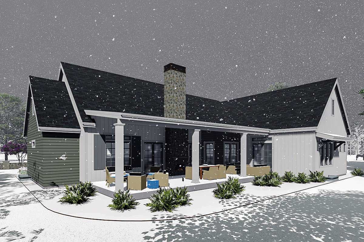 Plan 64460SC: Country Farmhouse with Exterior Options and Optional Finished Lower Level - Image #9 - Country, Farmhouse, Modern Farmhouse