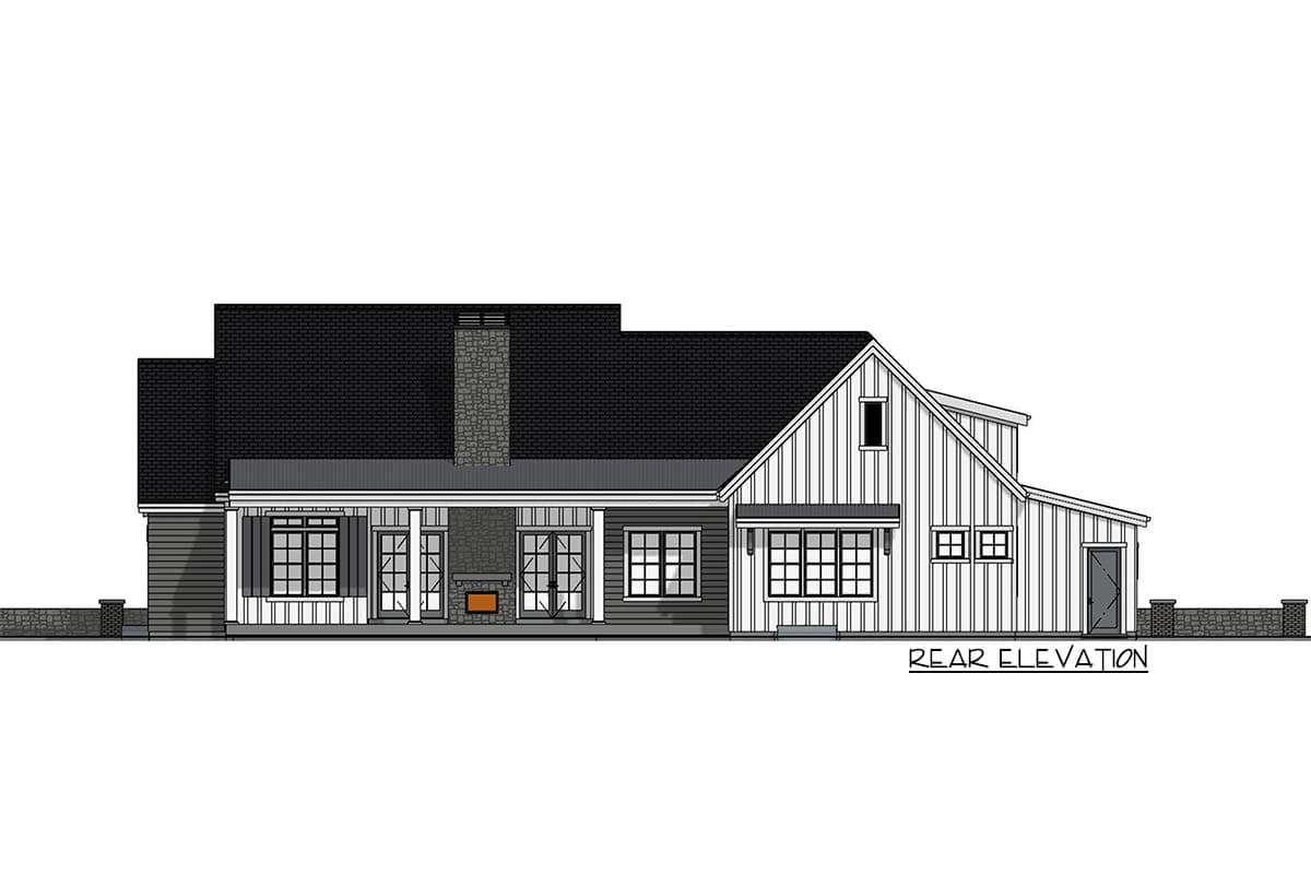 Plan 64460SC: Country Farmhouse with Exterior Options and Optional Finished Lower Level - Image #12 - Country, Farmhouse, Modern Farmhouse