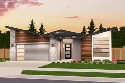 Exclusive One Story Modern House Plan with Open Layout