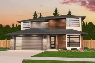 Modern 3-Bedroom Prairie-Style House Plan with Den and Games Room - 2300 Sq Ft