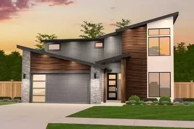 Exclusive Two-Story Contemporary House Plan