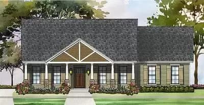 Craftsman House Plan with Optional Second Floor