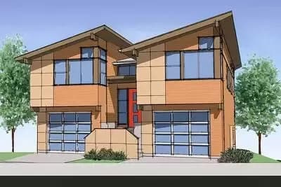 Modern House Plan with Man Cave