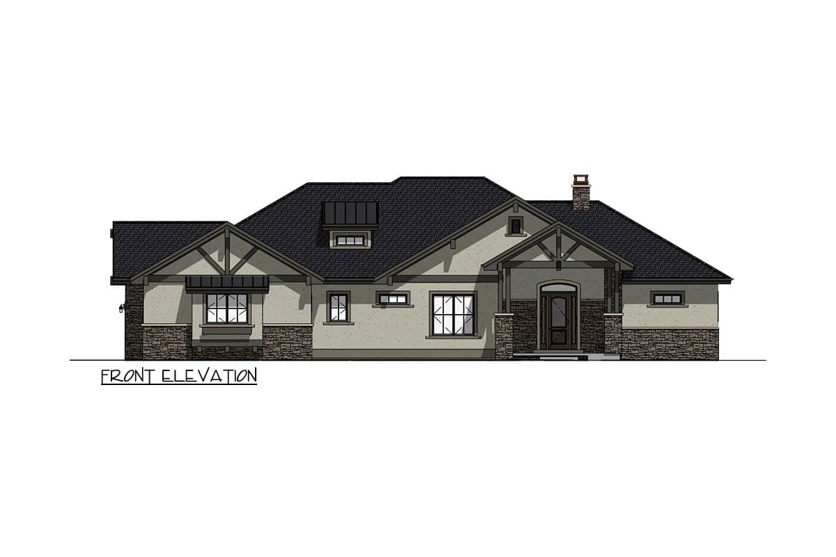 Plan 64461SC: Flexible Craftsman with Ample Outdoor Living - Image #3 - Craftsman, Mountain, Ranch, Traditional