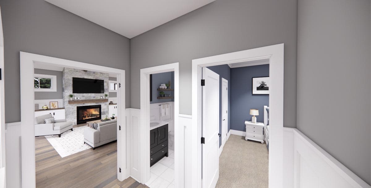 Plan 14660RK: Modern 3-Bed Farmhouse with Vaulted Open Concept Interior - Image #10 - Coastal, Country, Farmhouse, Modern Farmhouse, New American, Traditional