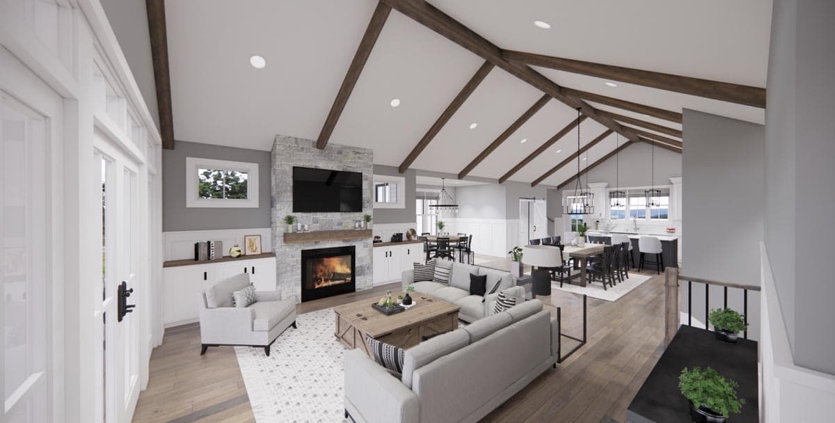 Plan 14660RK: Modern 3-Bed Farmhouse with Vaulted Open Concept Interior - Image #18 - Coastal, Country, Farmhouse, Modern Farmhouse, New American, Traditional