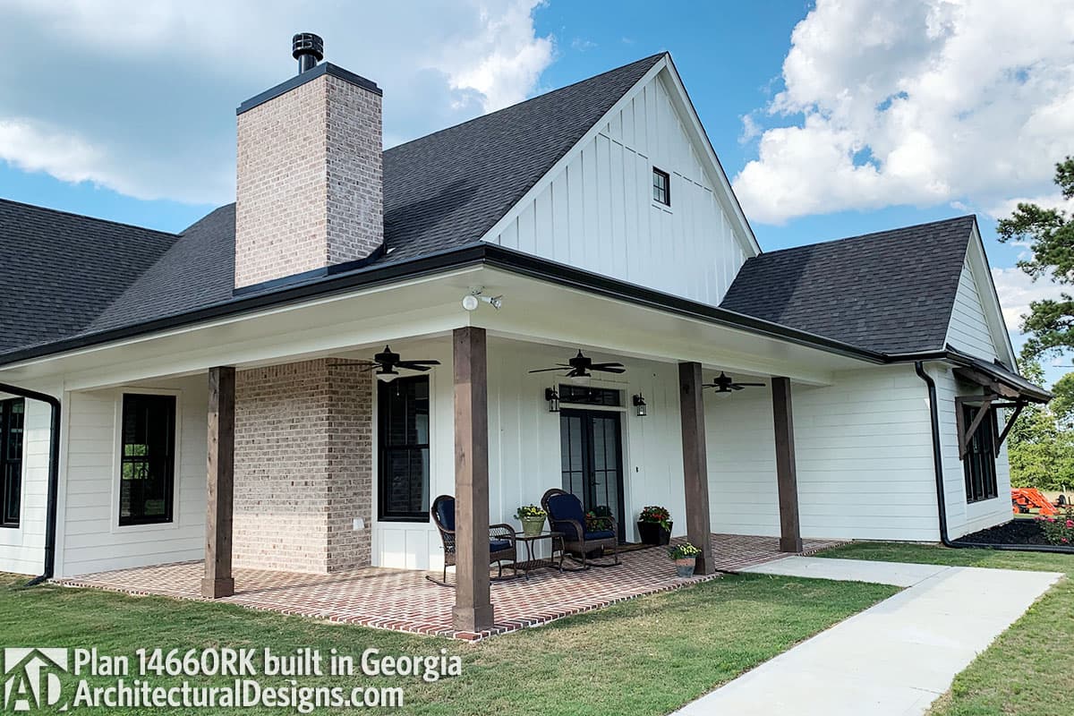 Plan 14660RK: Modern 3-Bed Farmhouse with Vaulted Open Concept Interior - Image #5 - Coastal, Country, Farmhouse, Modern Farmhouse, New American, Traditional