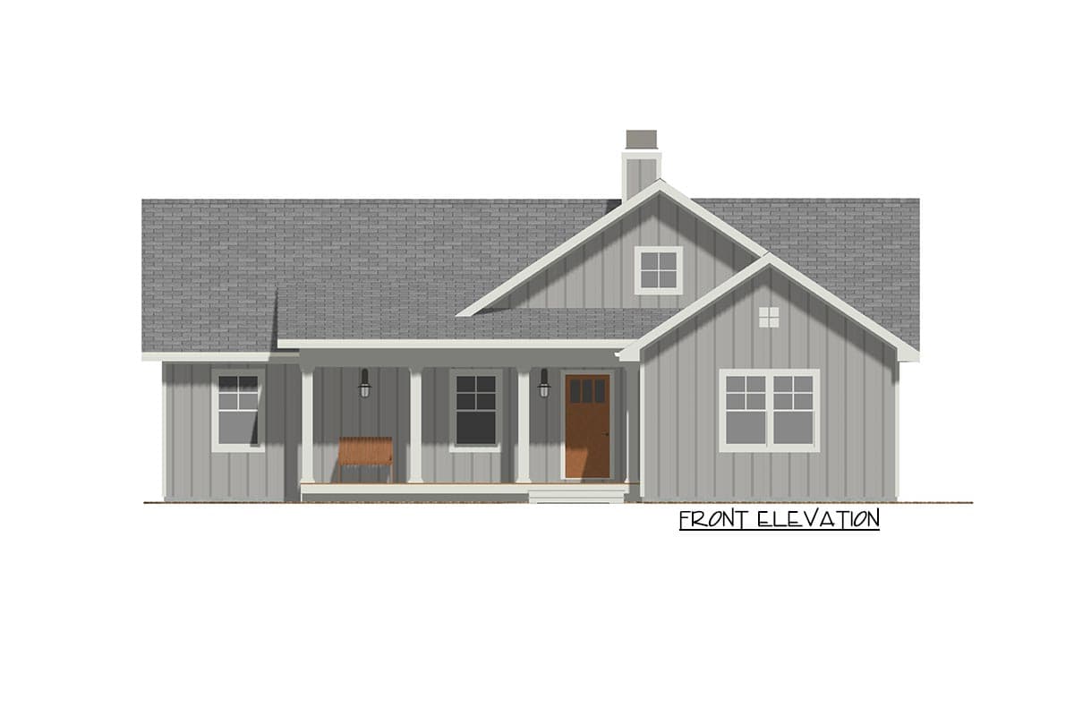 Plan 28920JJ: Open 3 Bedroom with Farmhouse Charm - Image #6 - Cabin, Cottage, Country, Farmhouse, Modern Farmhouse, Ranch, Traditional, Vacation