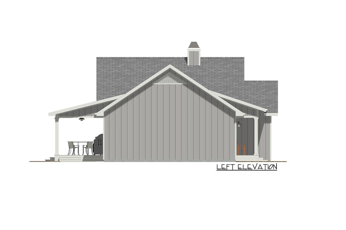 Plan 28920JJ: Open 3 Bedroom with Farmhouse Charm - Image #7 - Cabin, Cottage, Country, Farmhouse, Modern Farmhouse, Ranch, Traditional, Vacation