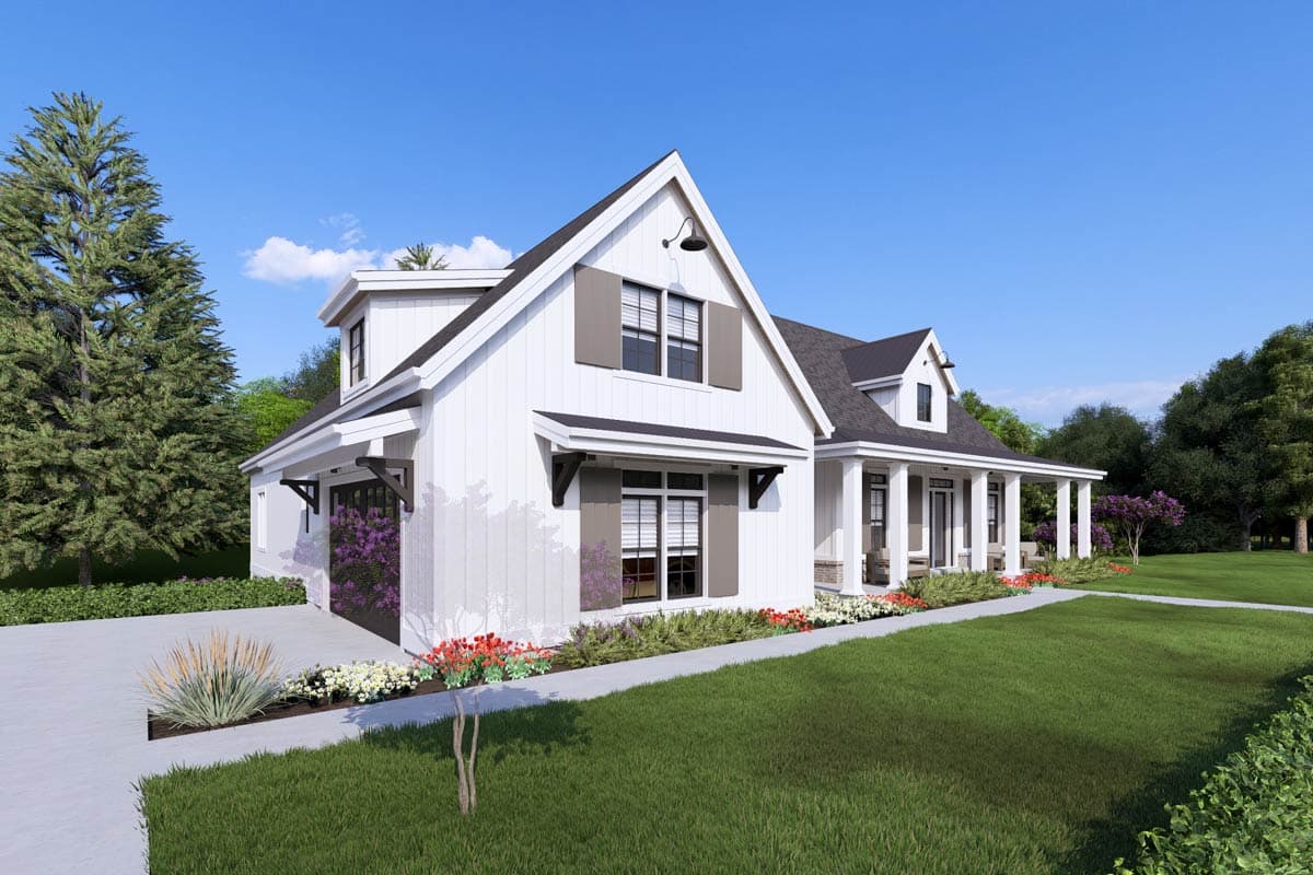 Plan 64462SC: Flexible Modern Farmhouse with Split Bedrooms - 2590 Sq Ft - Image #9 - Country, Farmhouse, Modern Farmhouse, Ranch, Traditional