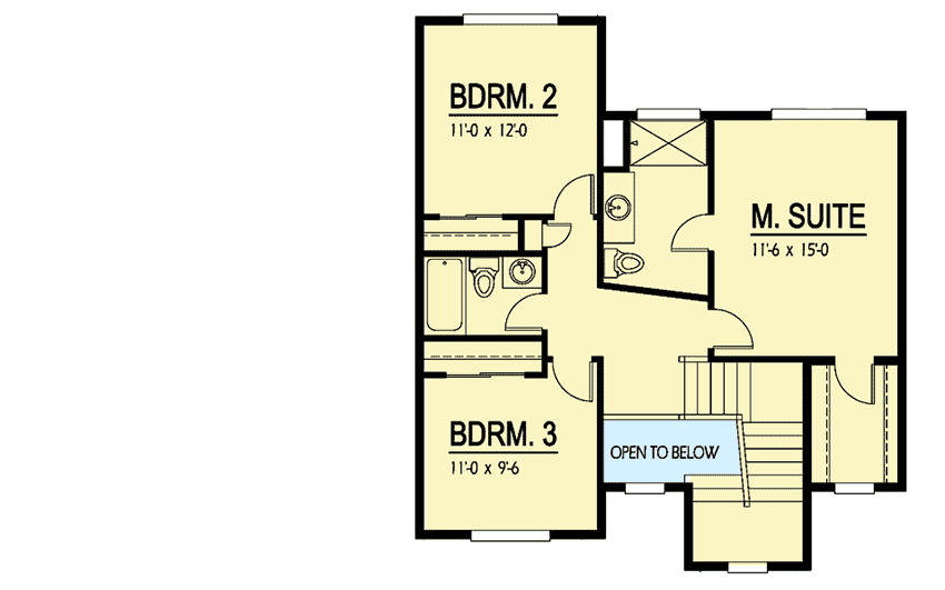 Plan 737019LVL: Open Floor Plan Contemporary - Floor Plan - 2nd Floor - Contemporary, Modern