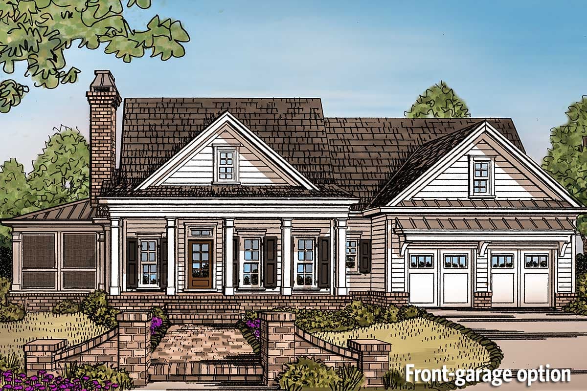 Plan 740005LAH: Country House Plan With Flexible Upper Floor - 2381 Sq Ft - Image #7 - Country, New American, Southern, Traditional