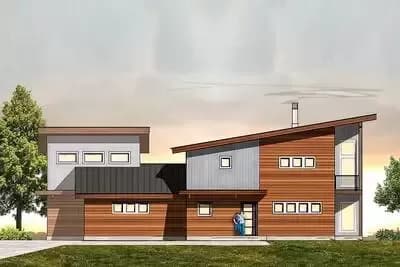 Modern House Plan with Separate Apartment