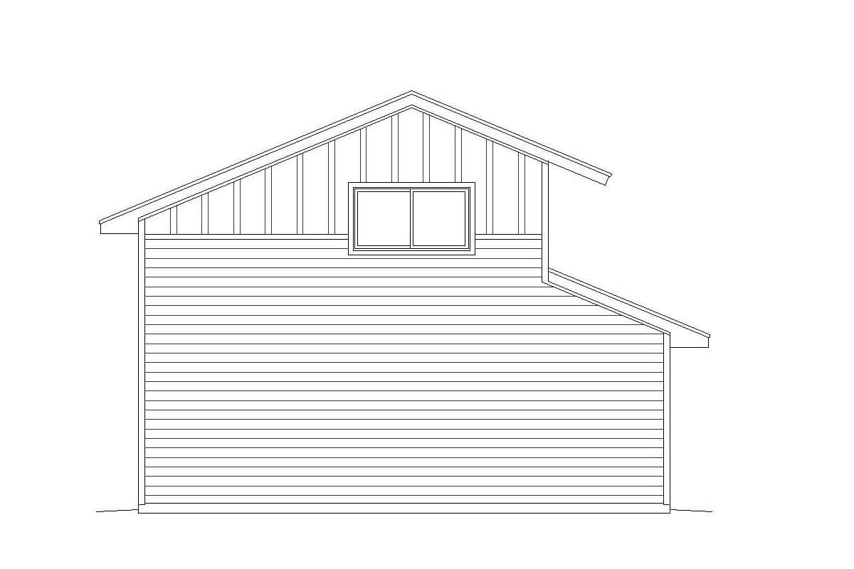 Plan 68509VR: Detached Garage With Man-Cave Above - Image #5 - Country, Traditional