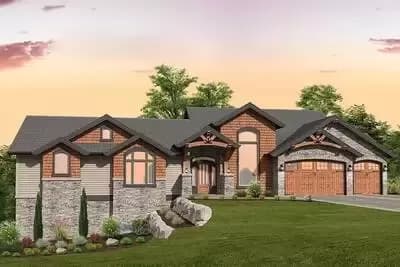 Exclusive Rustic House Plan with 4 Bedrooms 