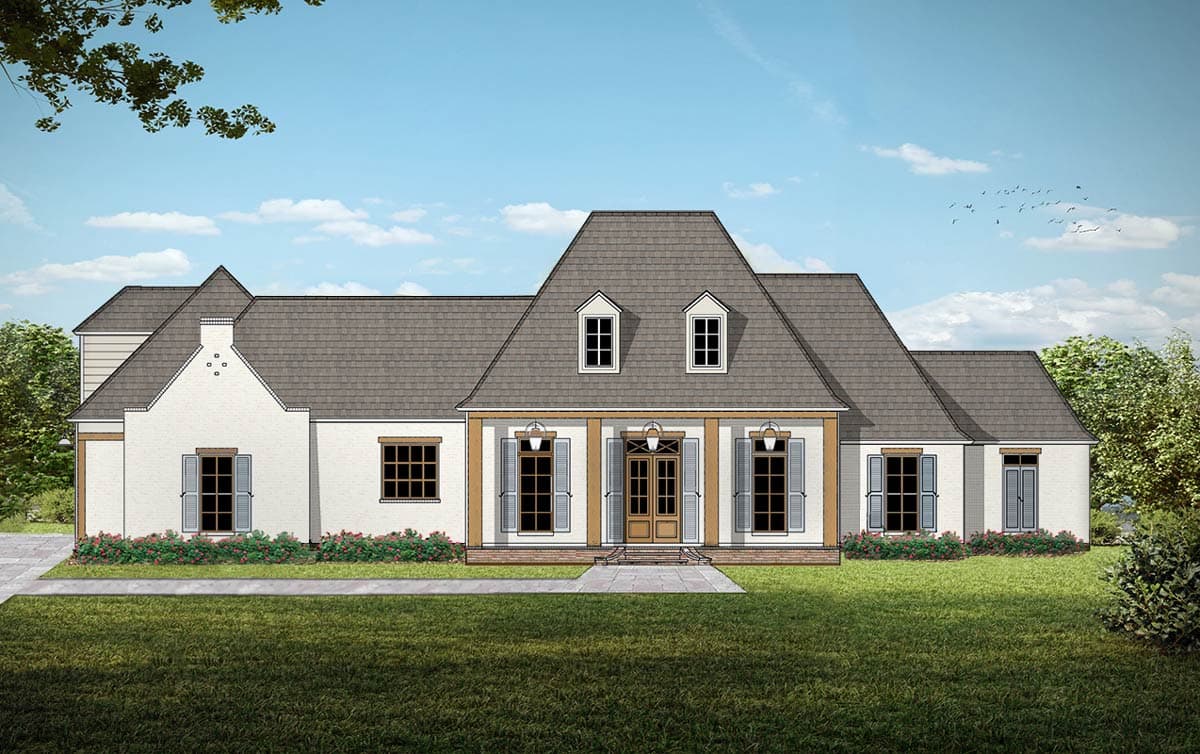 Plan 56426SM: Four Bed Southern Home Plan with Optional Bonus Room  - Image #5 - Acadian, French Country, Louisiana-Style, Southern