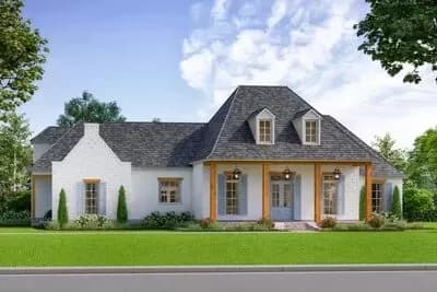 Four Bed Southern Home Plan with Optional Bonus Room 