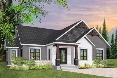 3-Bed Modern Craftsman Ranch Home Plan