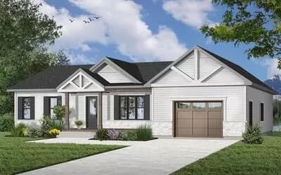 Rugged Ranch Home Plan With Attached Garage
