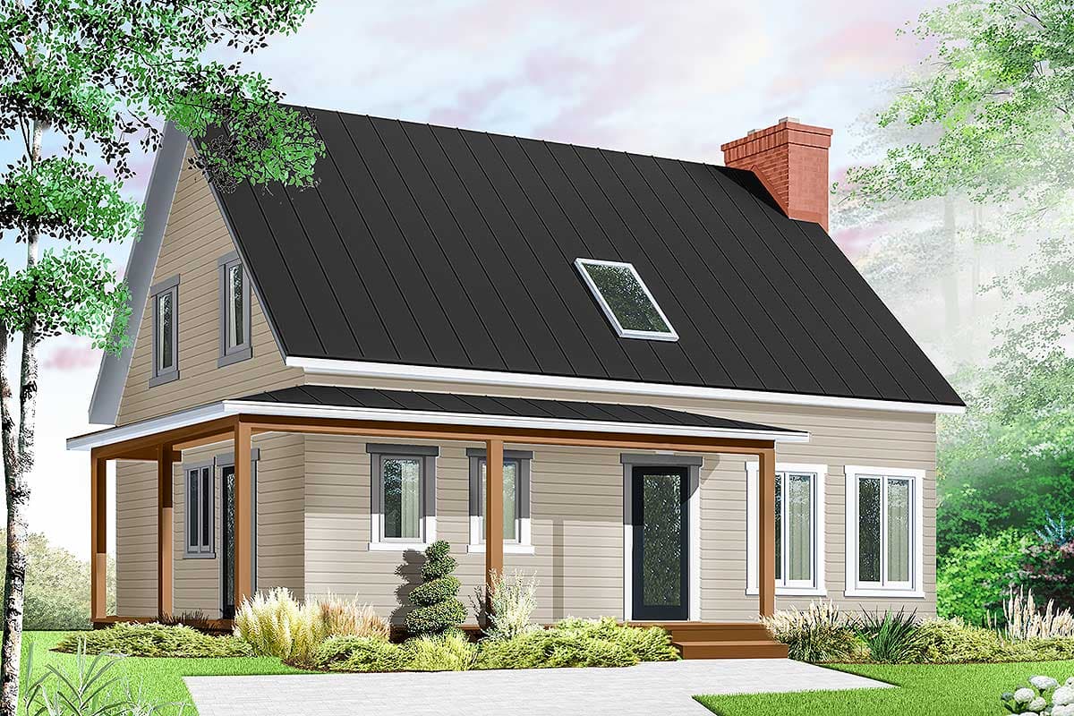 Plan 22480DR: 3-Bedroom Country Cottage With Options - 1772 Sq Ft - Image #5 - Contemporary, Cottage, Country, Modern Farmhouse, Traditional, Vacation