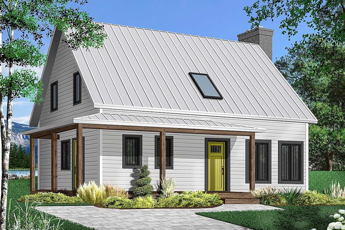 Plan 22480DR: 3-Bedroom Country Cottage With Options - 1772 Sq Ft - Image #4 - Contemporary, Cottage, Country, Modern Farmhouse, Traditional, Vacation