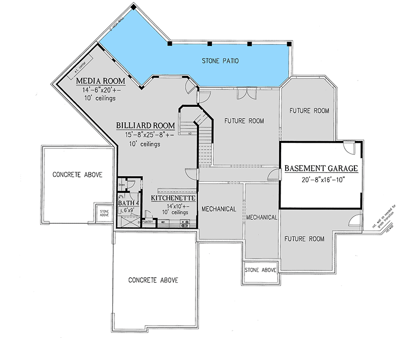 Plan 24376TW: 4-Bedroom Traditional House Plan with Striking Curb Appeal - Floor Plan - Optional Lower Level - Country, Craftsman, New American, Traditional