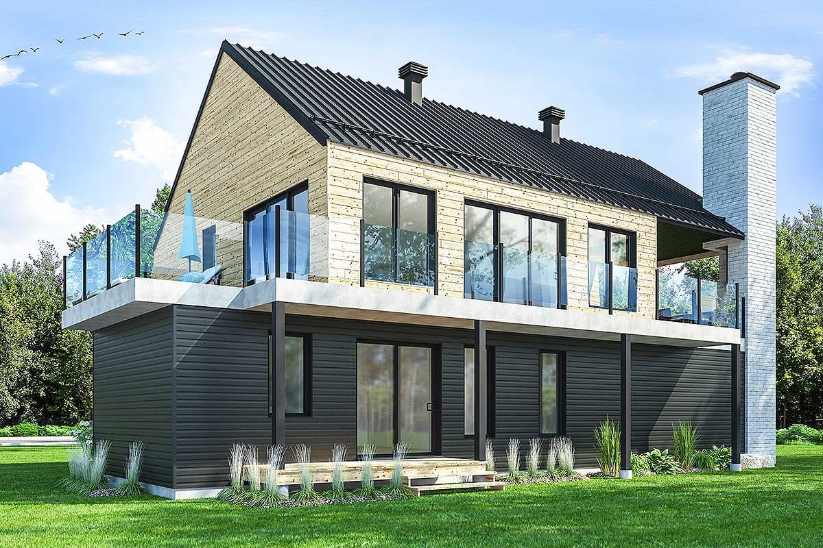 Plan 22490DR: Modern Barndominium-Style House with Huge Deck and Upside-down Layout - Image #8 - Barndominium, Cabin, Contemporary, Modern, Mountain, New American, Northwest, Rustic