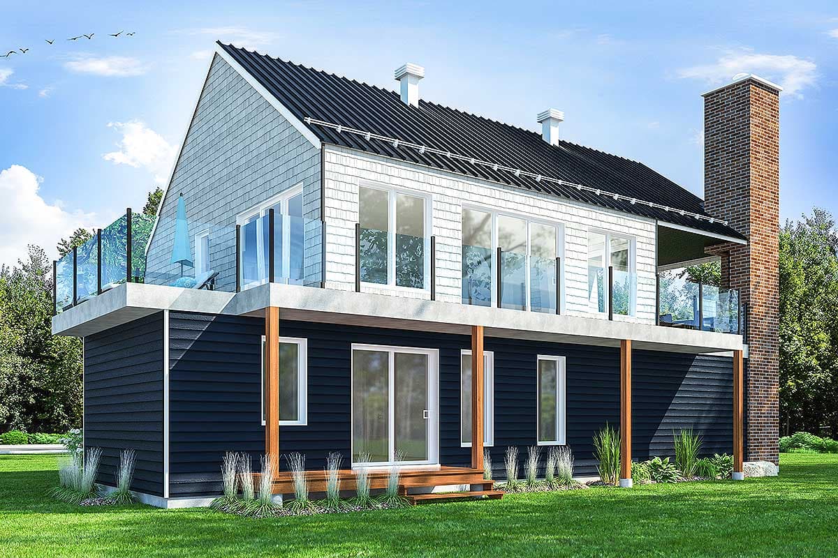 Plan 22490DR: Modern Barndominium-Style House with Huge Deck and Upside-down Layout - Image #9 - Barndominium, Cabin, Contemporary, Modern, Mountain, New American, Northwest, Rustic