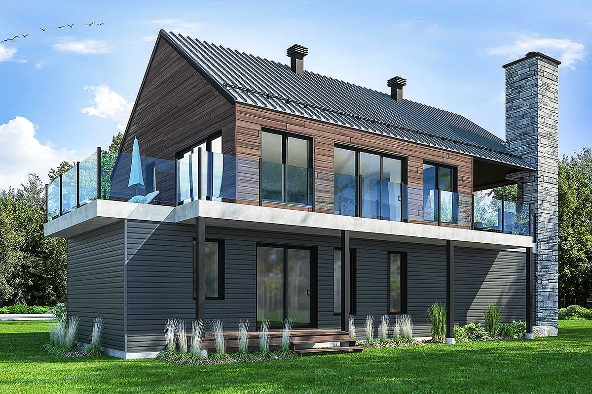 Plan 22490DR: Modern Barndominium-Style House with Huge Deck and Upside-down Layout - Image #7 - Barndominium, Cabin, Contemporary, Modern, Mountain, New American, Northwest, Rustic