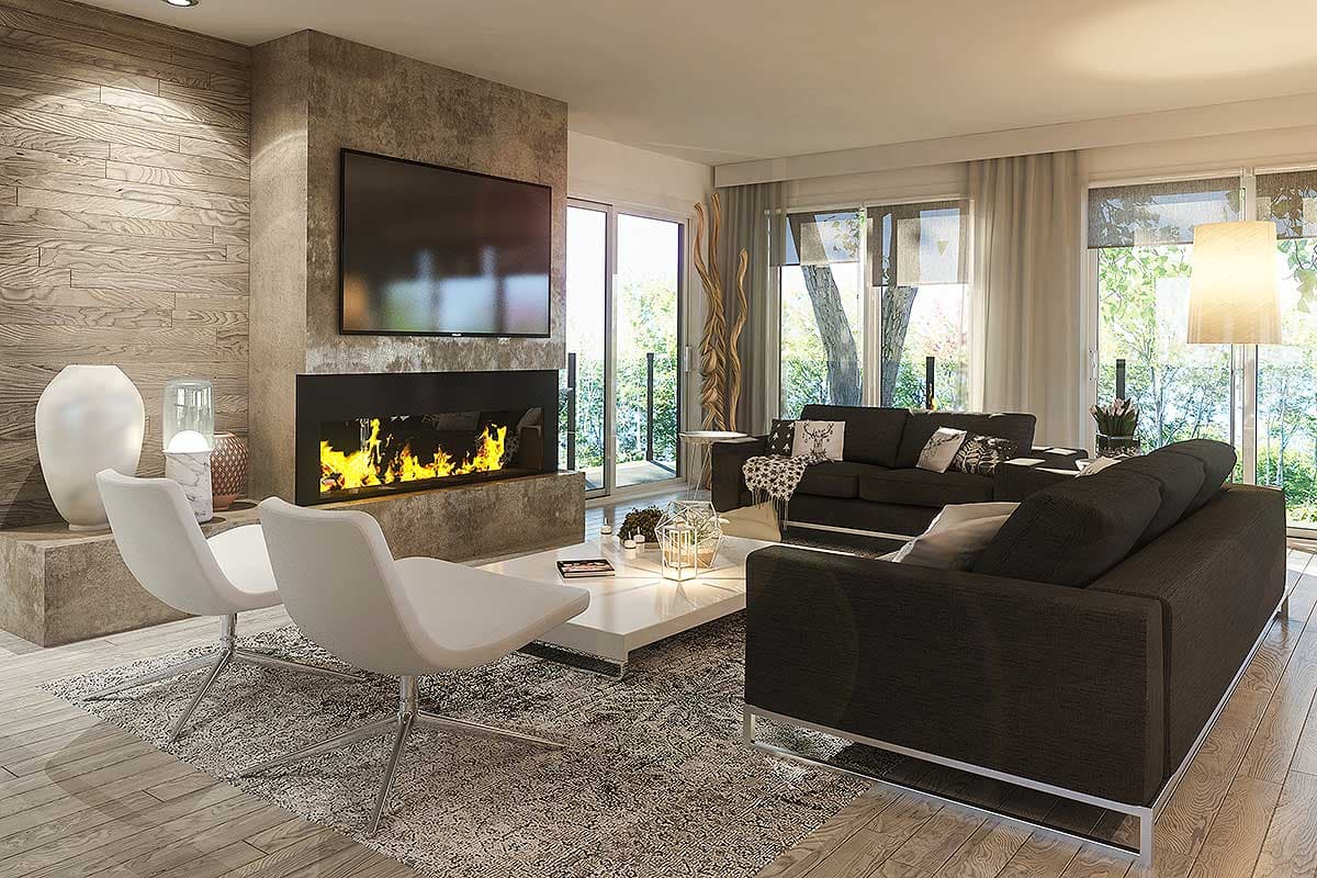 Plan 22490DR: Modern Barndominium-Style House with Huge Deck and Upside-down Layout - Image #6 - Barndominium, Cabin, Contemporary, Modern, Mountain, New American, Northwest, Rustic