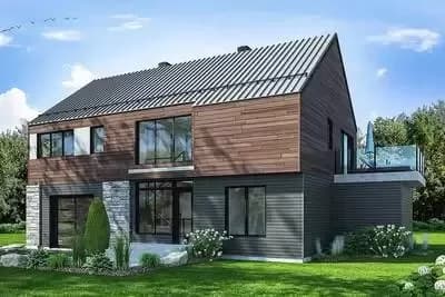 Modern Barndominium-Style House with Huge Deck and Upside-down Layout